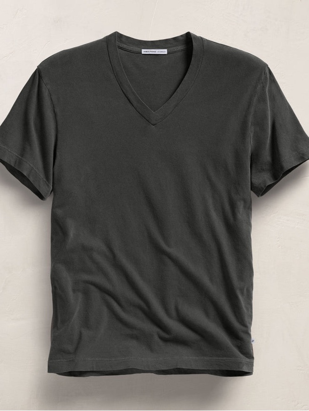 James Perse Men's 2 V-Neck Short Sleeve T-Shirt - Charcoal Gray